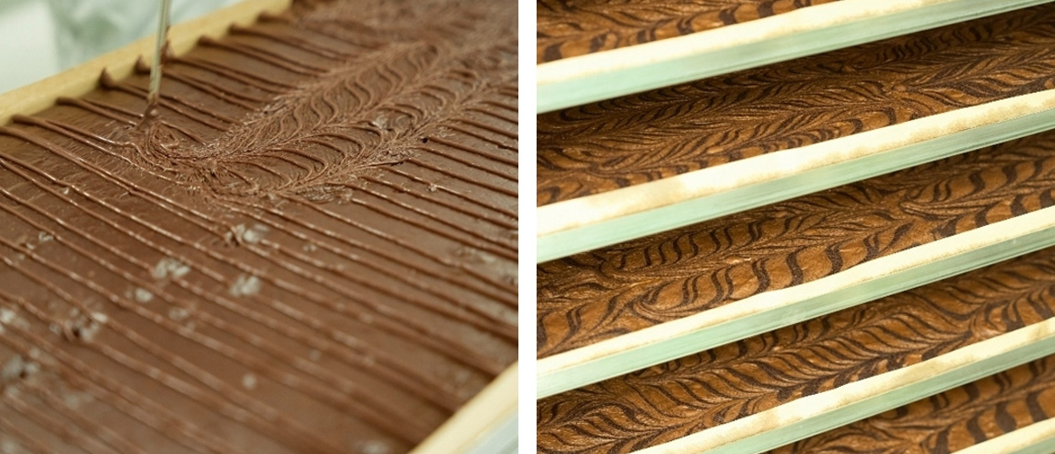 天面に描かれた、美しい模様