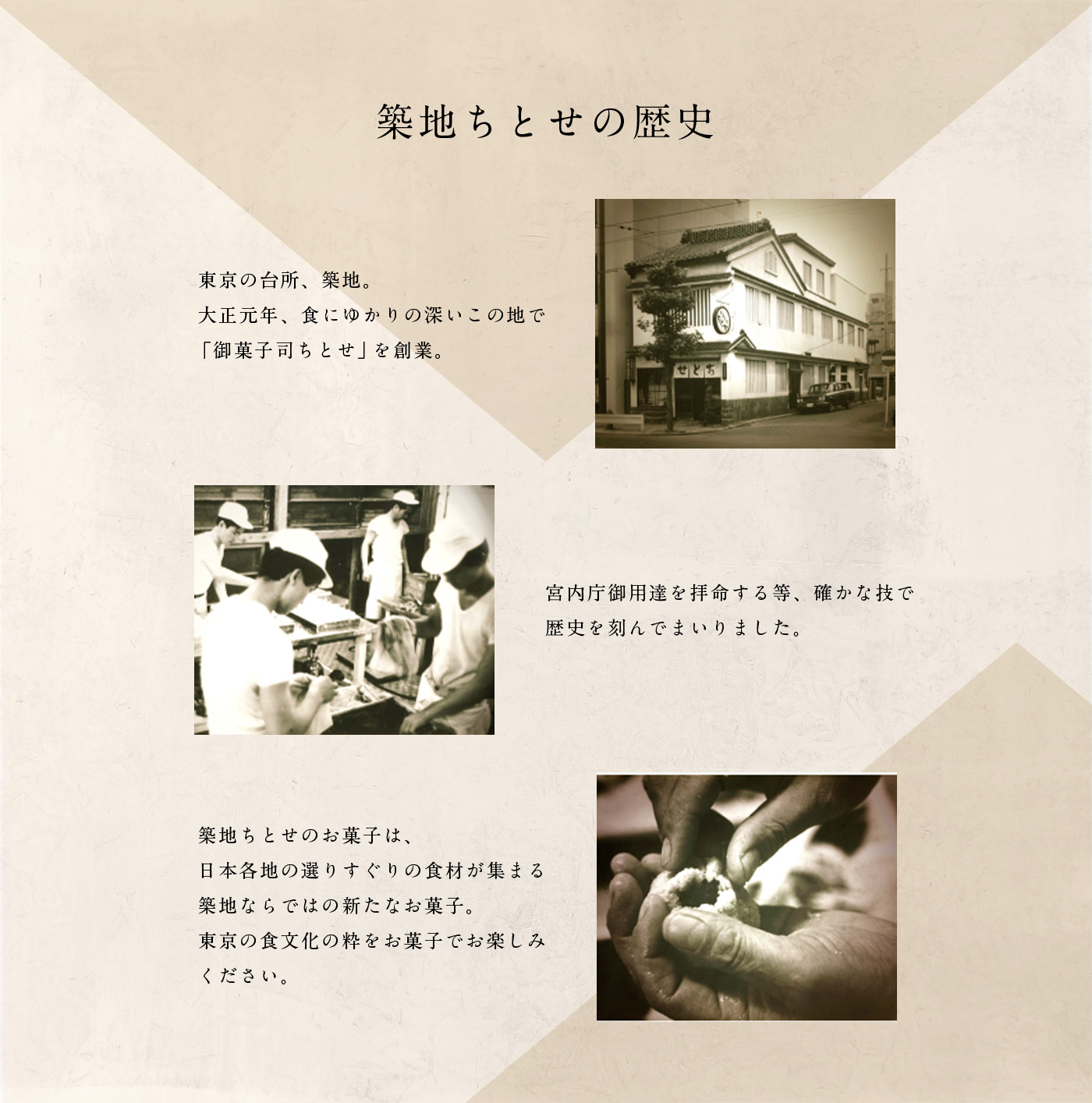 築地ちとせの歴史